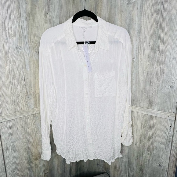 Jane + Delancey White Textured Long Sleeve Blouse - Picture 2 of 7